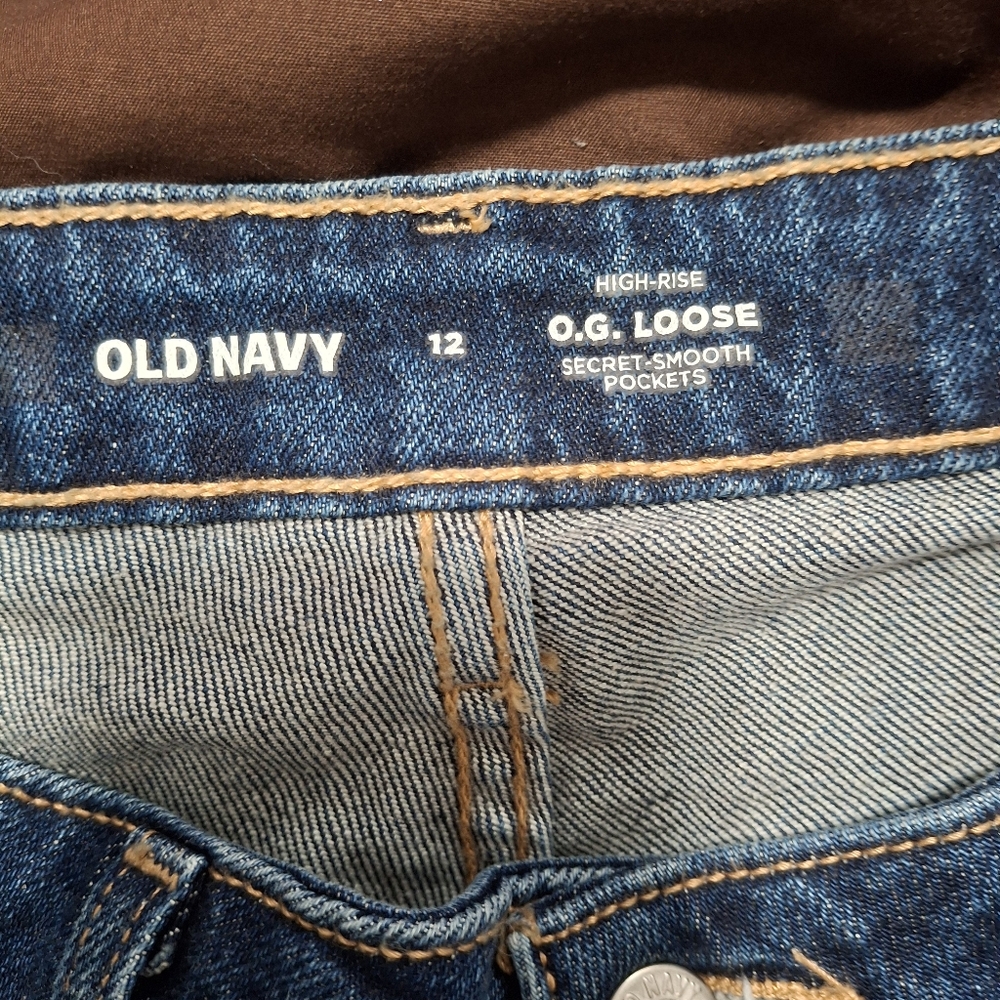 Old navy og loose high rise.Straight leg jeans Dark Wash - Picture 11 of 12